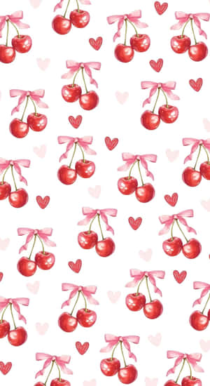 Coquette Cherry Pattern Wallpaper