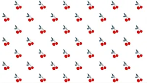 Coquette Cherry Pattern Wallpaper