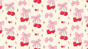 Coquette Cherry Pattern Wallpaper