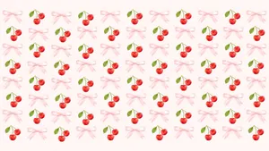 Coquette Cherry Pattern Wallpaper