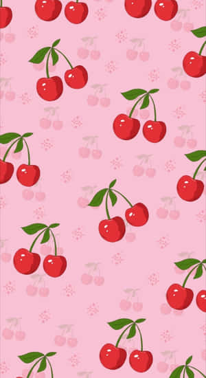 Coquette Cherry Pattern Wallpaper