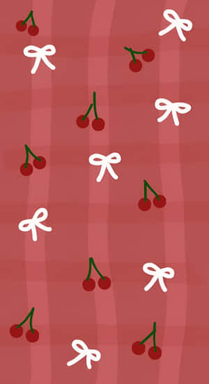 Coquette Cherry Pattern Wallpaper