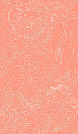 Coral Contours Aesthetic Background Wallpaper