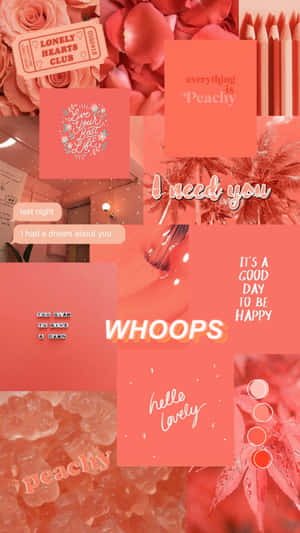 Coral Inspired Collage Aesthetic Wallpaper