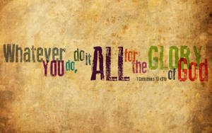 Corinthians 10:31 Bible Verse Laptop Wallpaper