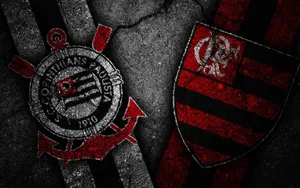 Corinthiansvs Flamengo Rivalry Crests Wallpaper
