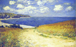 Corn At Pourville Claude Monet Wallpaper