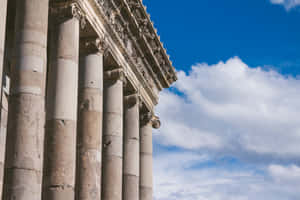 Corner Of Garni Temple Wallpaper