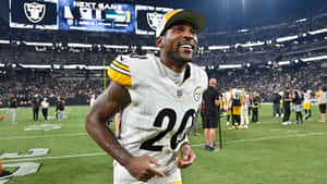 Cornerback Celebrationat Stadium Wallpaper