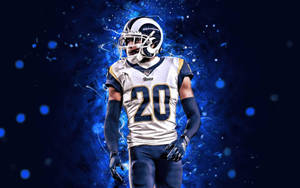 Cornerback Jalen Ramsey Rams In Blue Wallpaper