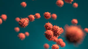 Coronavirus Model In Orange Wallpaper