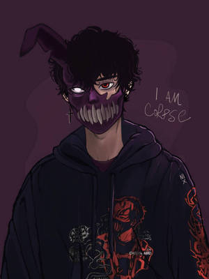 Corpse Husband Black Jacket Wallpaper