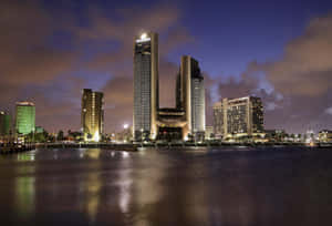 Corpus Christi Skyline Twilight Wallpaper