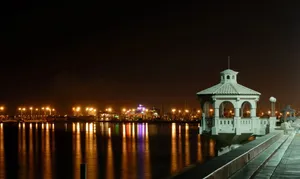 Corpus Christi Waterfront Night Scene Wallpaper
