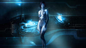 Cortana, The Ai Character From The Halo Gaming Series Wallpaper