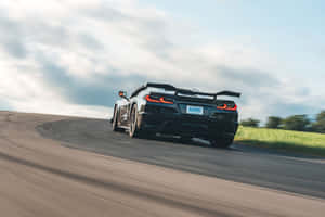 Corvette C8 Rear Action Shot Wallpaper