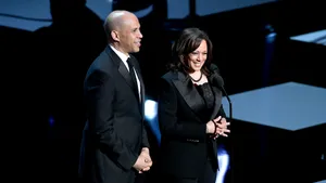 Cory Booker With Kamala Harris Wallpaper