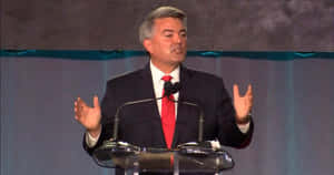Cory Gardner Delivering A Speech. Wallpaper