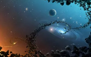 Cosmic_ Asteroid_ Belt_and_ Planets Wallpaper