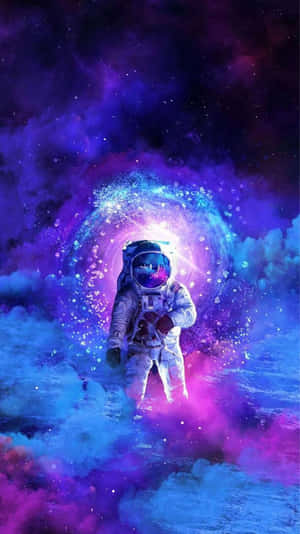 Cosmic_ Astronaut_ Trippy_ Background Wallpaper