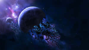 Cosmic_ Collision_ Artwork Wallpaper