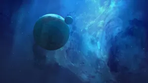 Cosmic_ Dance_in_ Blue_ Nebula Wallpaper