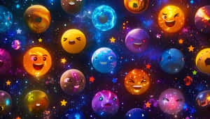 Cosmic Emoji Constellation Wallpaper