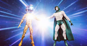 Cosmic Entities Faceoff Wallpaper