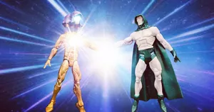 Cosmic Entities Faceoff Wallpaper