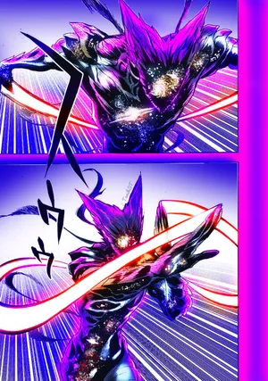 Cosmic_ Garou_ Action_ Pose Wallpaper