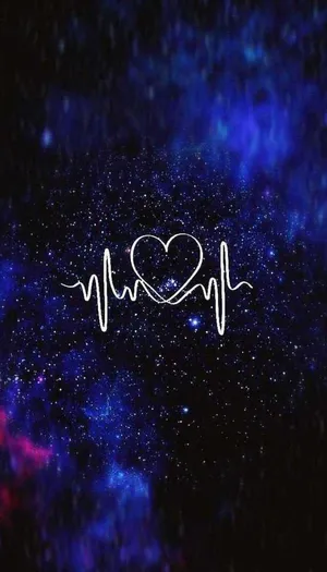 Cosmic Heartbeat Aesthetic Wallpaper Wallpaper