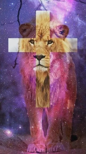 Cosmic_ Lion_ Artwork Wallpaper