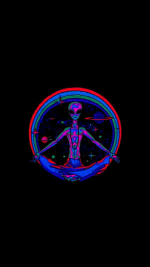 Cosmic Meditation Alien Art Wallpaper