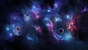 Cosmic Nebula Spatial Scene Wallpaper