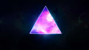 Cosmic_ Neon_ Triangle Wallpaper