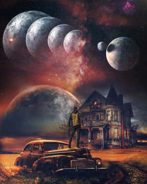Cosmic Phases Over Haunted House.jpg Wallpaper
