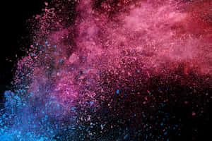 Cosmic_ Pink_and_ Blue_ Powder_ Explosion Wallpaper