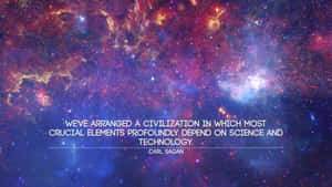 Cosmic_ Sagan_ Quote_ Background Wallpaper