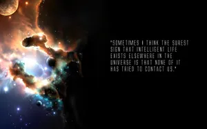 Cosmic Solitude_ Quote_ Background Wallpaper