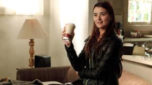 Cote De Pablo Casual Coffee Moment Wallpaper