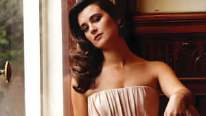 Cote De Pablo Elegant Portrait Wallpaper