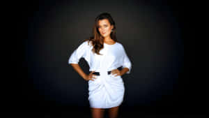 Cote De Pablo Elegant White Dress Wallpaper