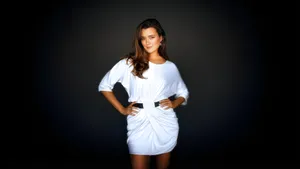 Cote De Pablo Elegant White Dress Wallpaper