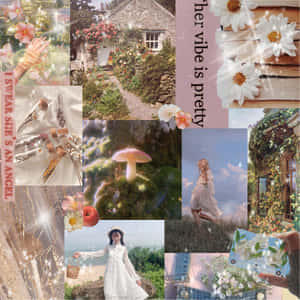 Cottage Core Collage_ Moodboard Wallpaper