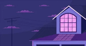 Cottage Night Aesthetic Wallpaper