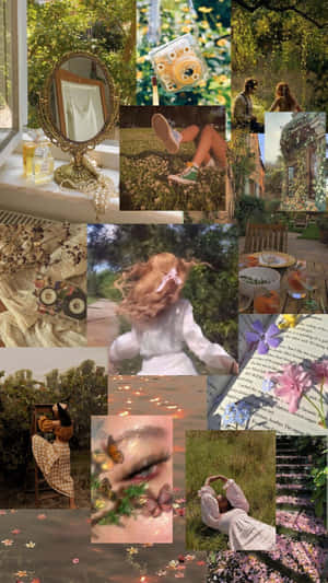 Cottagecore Aesthetic Collage Wallpaper