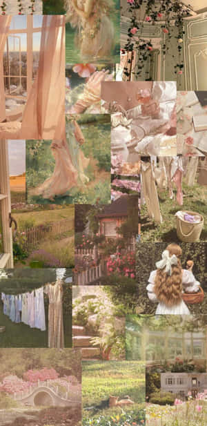 Cottagecore Aesthetic Collage Wallpaper