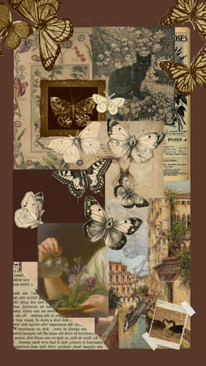 Cottagecore Aesthetic Collage Wallpaper