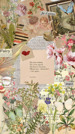 Cottagecore Collage Aesthetic Wallpaper