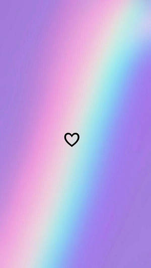 Cotton Candy Heart Aesthetic Wallpaper
